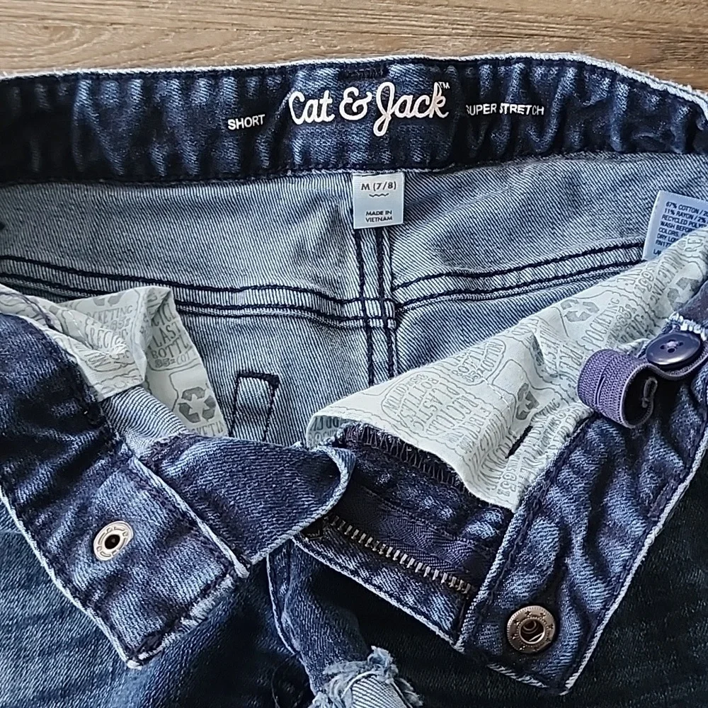 Girls M 7/8 Denim Shorts Bundle - Dark and Light Blue - Picture 3 of 4